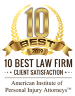 10 Best 2019 | 10 Best Law Firm Client Satisfaction | American Institute of Personal Injury Attorneys